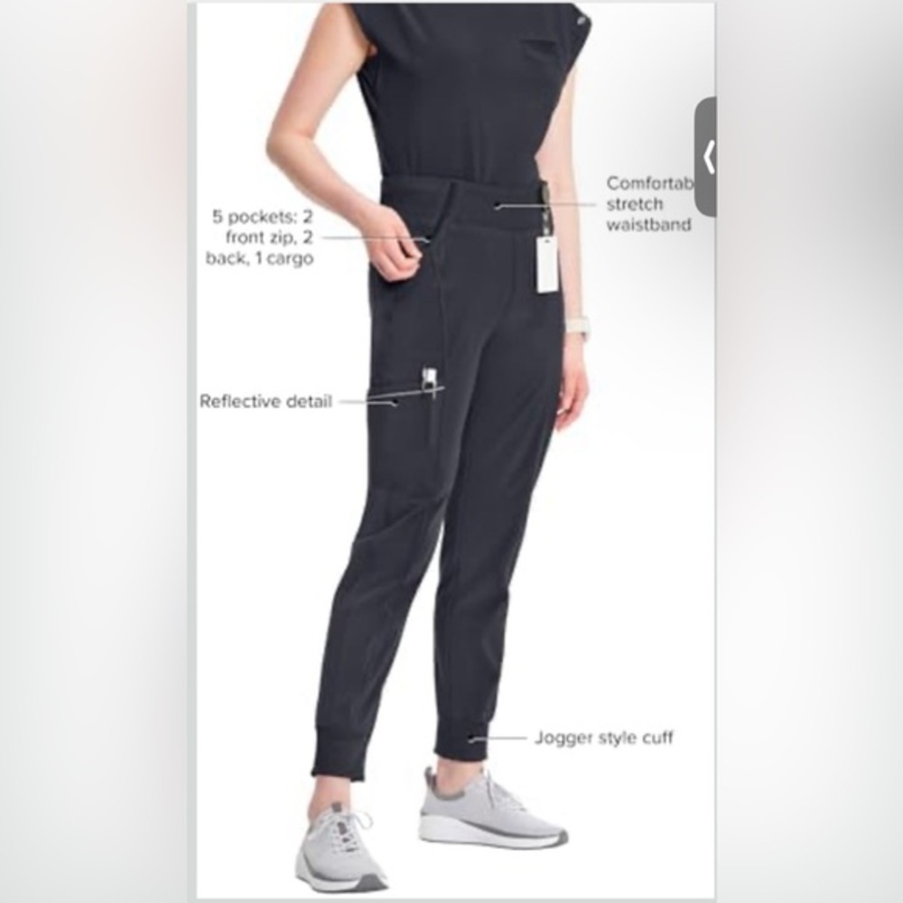 Cherokee Black iFlex Women Scrub Pant Joggers Size M